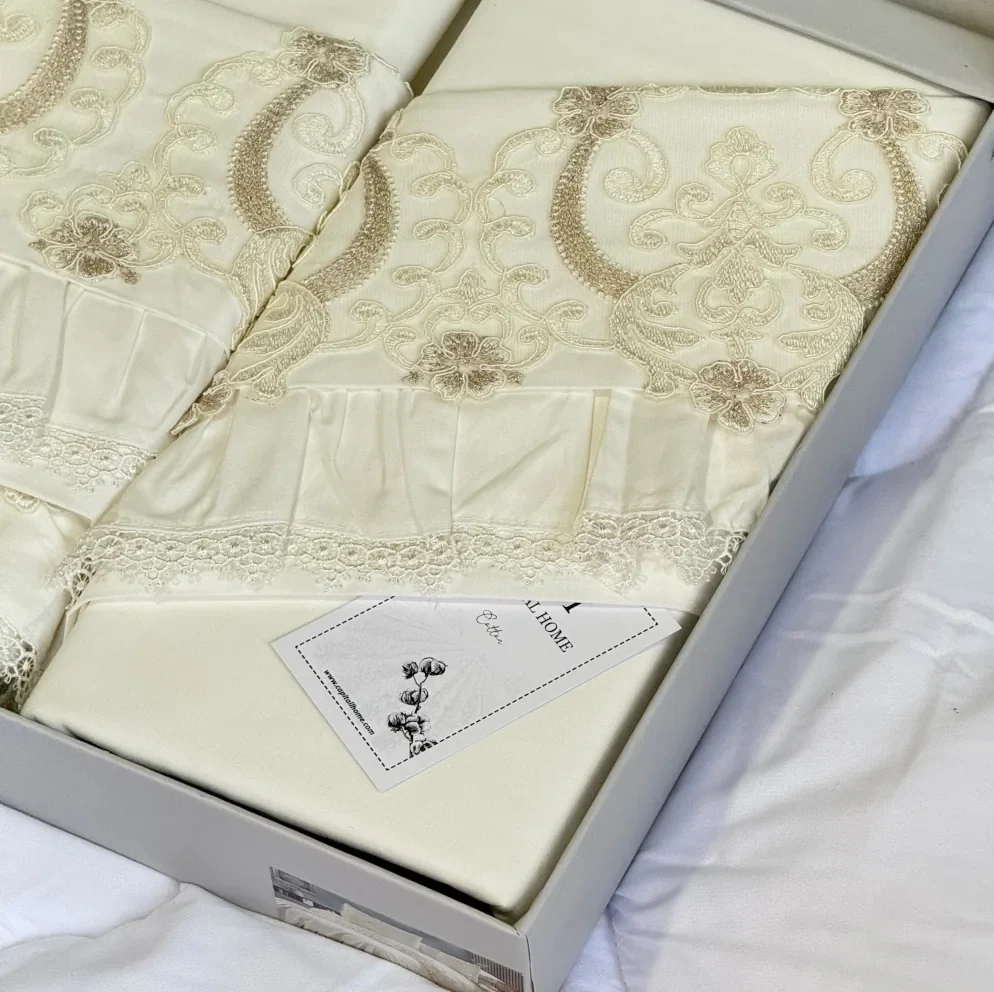 Gold Lace Bed Sheet - Image 4