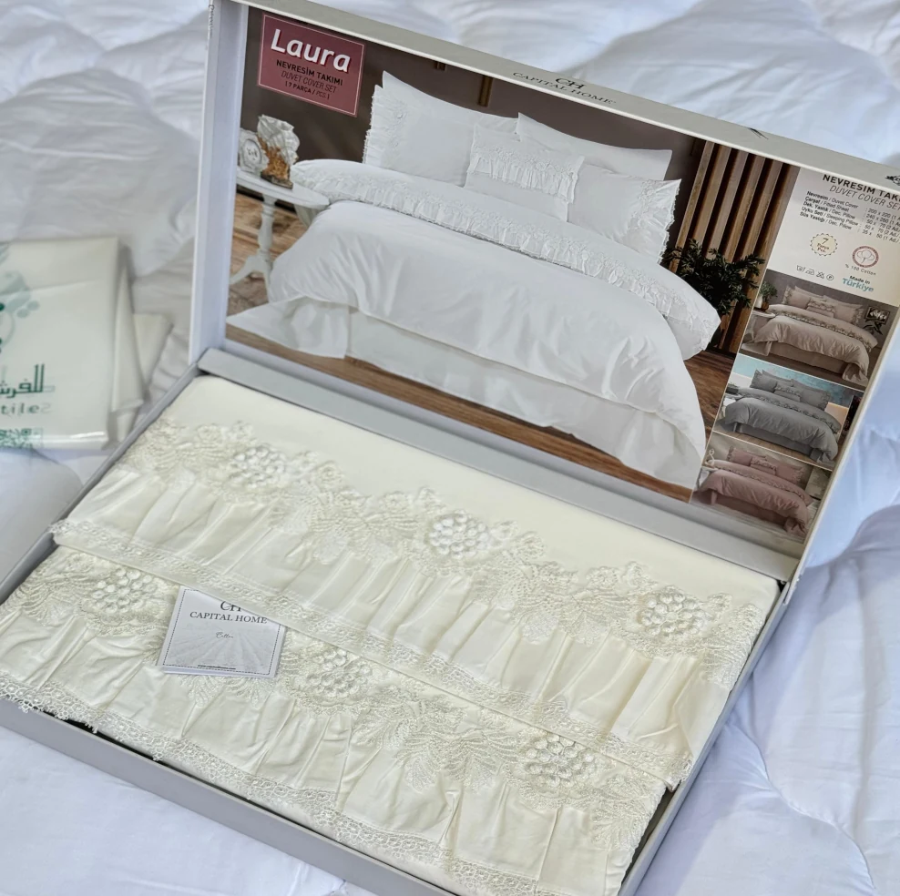 Gold Lace Bed Sheet - Image 3