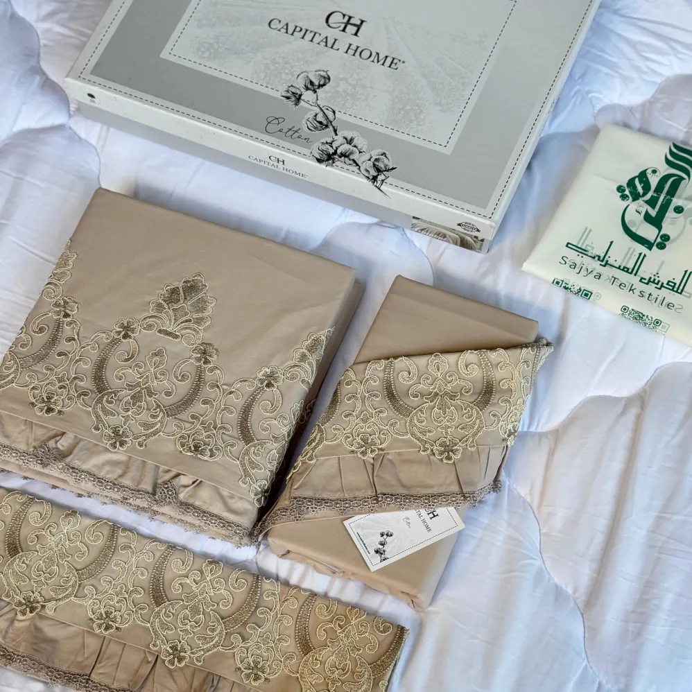 Honey Gold Lace Bed Sheet