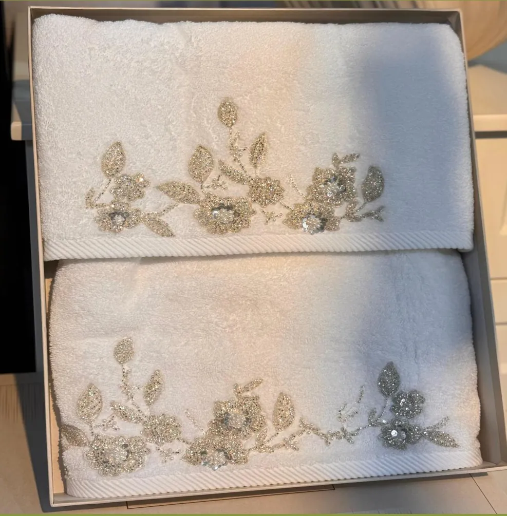 Bridal Bamboo White Towel Set