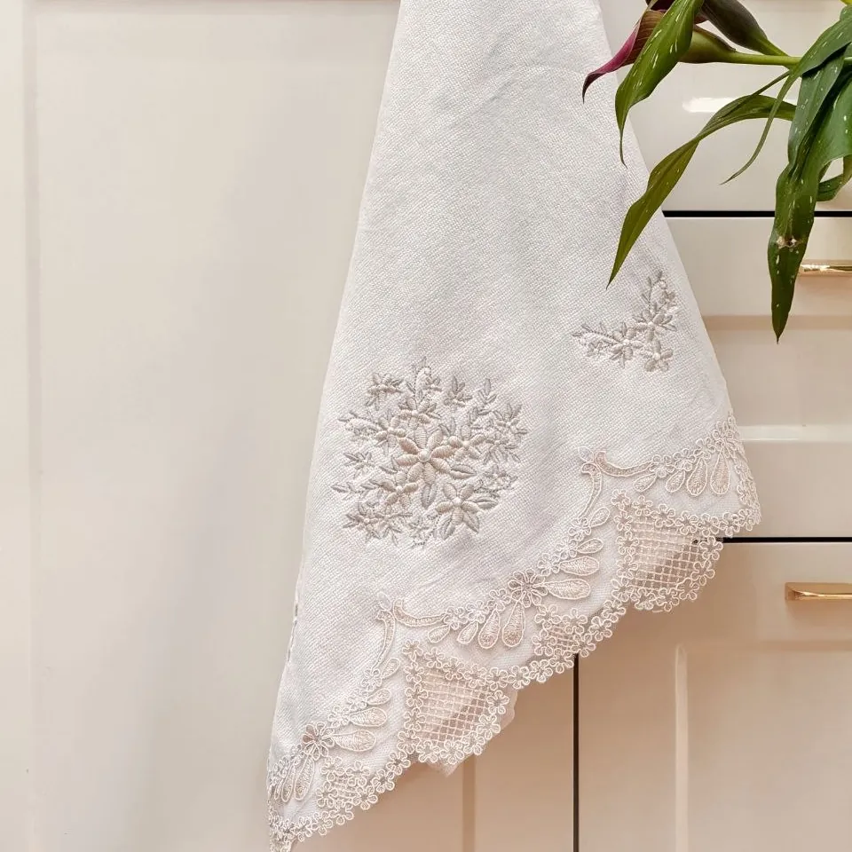 Premium Lace Embroidered Towels