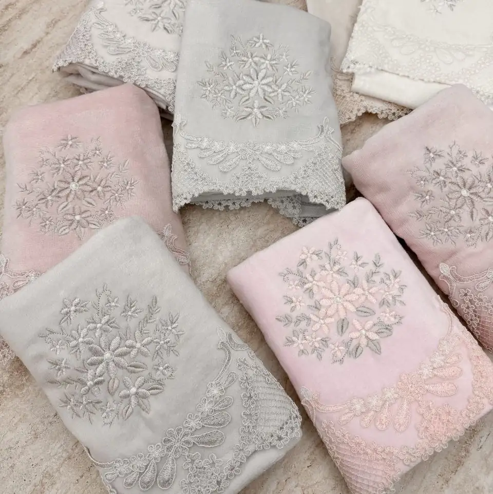 Premium Lace Embroidered Towels - Image 3