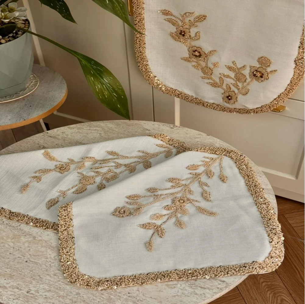 Luxury Silver Salon Runner & Coaster Set - Image 5